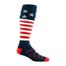 Darn Tough Mens Captain Stripe Over-the-Calf Midweight Ski & Snowboard Socks  -  Small / Stars and Stripes