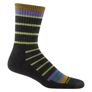 Darn Tough Mens Via Ferrata Micro Crew Midweight with Cushion Hiking Socks  -  Medium / Charcoal