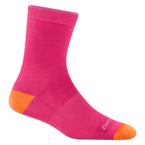 Darn Tough Juniors Field Trip Micro Crew Lightweight Socks  -  Small / Neon Pink