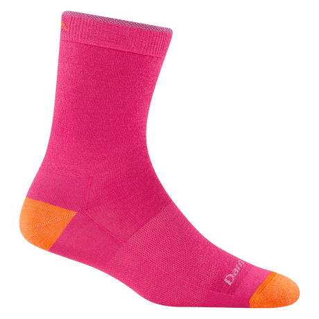 Darn Tough Juniors Field Trip Micro Crew Lightweight Socks  -  Small / Neon Pink