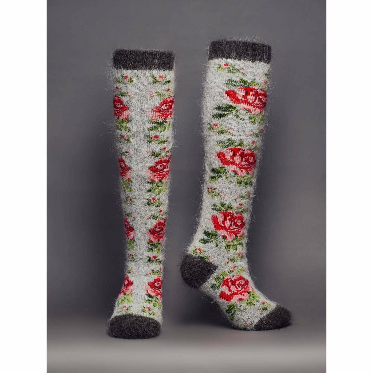 Siberia Spirit Rose Garden Under-the-Knee Socks  -  Medium / Rose Garden