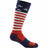 Darn Tough Kids Captain Stripes Over-the-Calf Lightweight Ski & Snowboard Socks - Clearance  -  Small / Red/White/Blue