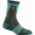 Darn Tough Womens Bear Town Micro Crew Lightweight Hiking Socks  -  Small / Aqua