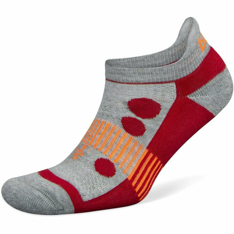 Balega Kids Hidden Cool 2 No Show Socks  -  Medium / Midgray/Red