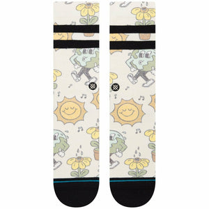 Stance Nice Mooves Crew Socks  -  Medium / Off White