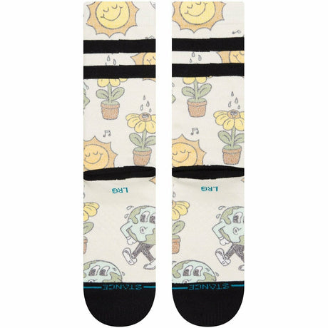 Stance Nice Mooves Crew Socks  -  Medium / Off White