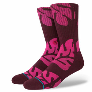 Stance Plantastic Crew Socks  -  Medium / Burgundy