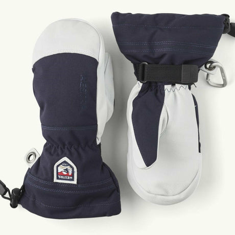 Hestra Army Leather Heli Ski Jr. Mitt  -  3 / Navy