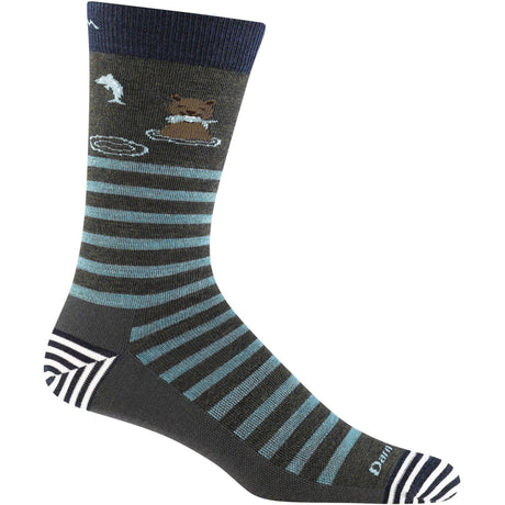 Darn Tough Mens Animal Haus Crew Lightweight Lifestyle Socks  -  Medium / Forest