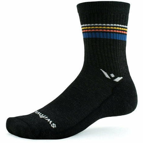 Swiftwick Pursuit Six Light Hike Socks  -  Small / Sunset Stripe