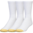 Gold Toe Mens Ultra Tec Performance Crew 3-Pack Socks  -  Regular / White