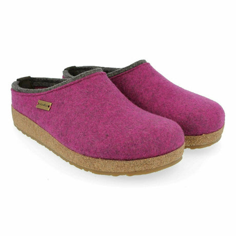 Haflinger Kris Wool Clogs  -  37 / Mulberry