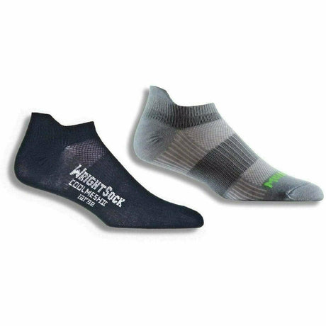 Wrightsock Coolmesh II Tab 2-Pack Socks  -  Small / Black/Grey