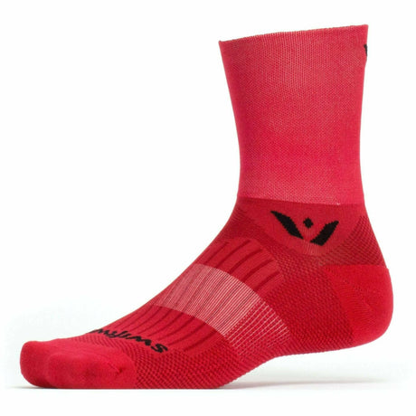 Swiftwick Aspire Four 3/4 Crew Socks  -  Small / Red