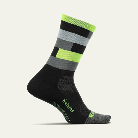 Feetures Elite Light Cushion Mini Crew Socks  -  X-Large / Crypto Reflector