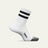 Feetures Elite Light Cushion Mini Crew Socks  -  Medium / White High Top Stripe