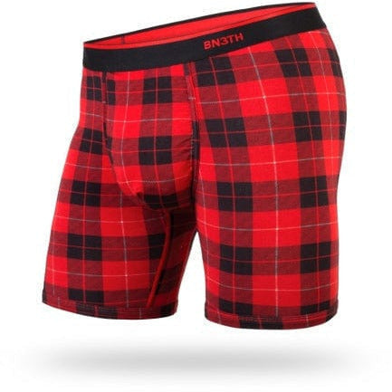 BN3TH Mens Classic Print Boxer Brief  -  X-Small / Fireside Plaid Red