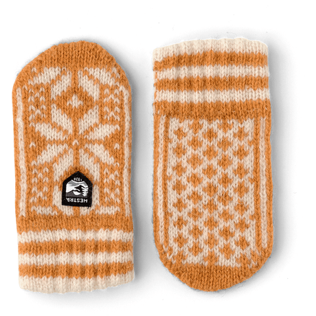 Hestra Kids Nordic Mittens  -  0 / Mustard/Off White