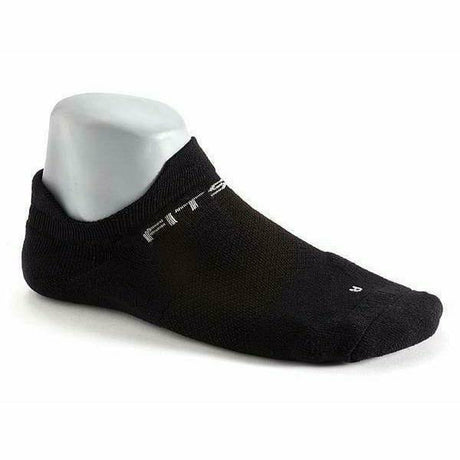 Fitsok F4 No Show 3-Pack Socks  -  Small / Black/Black