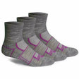 Fitsok ISW Isowool Quarter 3-Pack Socks  -  Small / Heather Gray