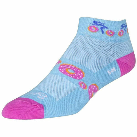 SockGuy Womens Donut Ride 1 Inch Micro Crew Socks  -  Small/Medium