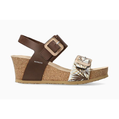 Mephisto Womens Lissia Sandals  -  6 / Dark Brown Scratch/Jungle