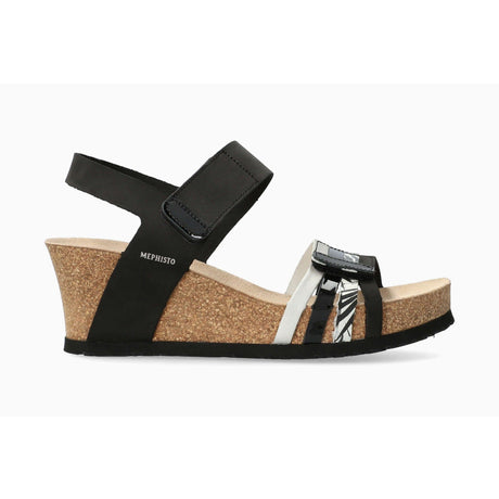 Mephisto Womens Lucia Sandals  -  6 / Black Bucksoft/Combo