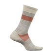 Feetures Womens Everyday Jacquard Block Cushion Crew Socks  -  Large / Pumpkin Spice