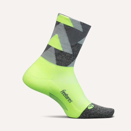 Feetures Elite Light Cushion Mini Crew Socks  -  X-Large / Peak Lightning