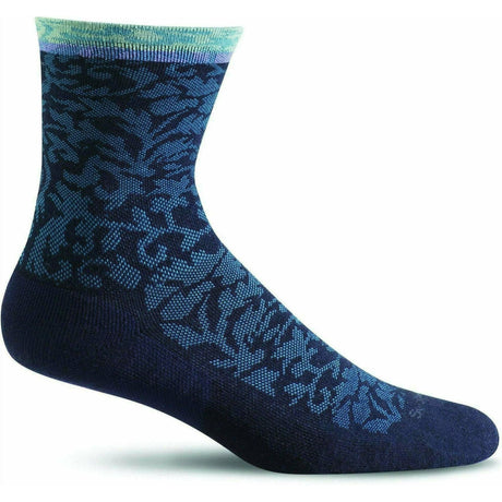 Sockwell Womens Plantar Cush Firm Compression Crew Socks  -  Small/Medium / Navy