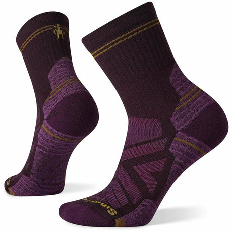 Smartwool Womens Hike Light Cushion Mid Crew Socks  -  Large / Bordeaux