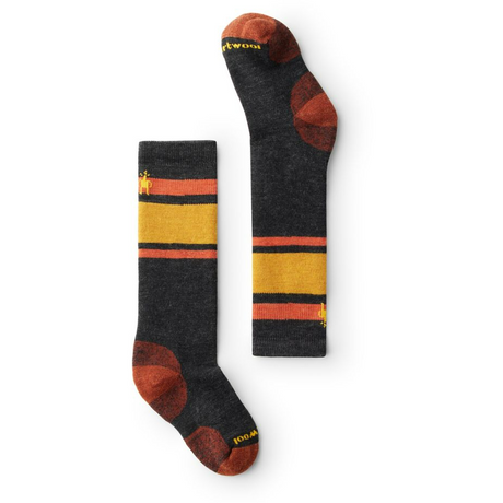 Smartwool Kids Wintersport Full Cushion Stripe Socks  -  X-Small / Charcoal