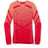 Smartwool Womens Intraknit Thermal Merino Base Layer Pattern Crew  -  Small / Pomegranate/Wild Salmon