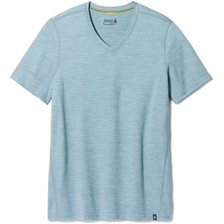 Smartwool Mens Merino Hemp Blend Short-Sleeve V-Neck Tee  -  Small / Lead Heather