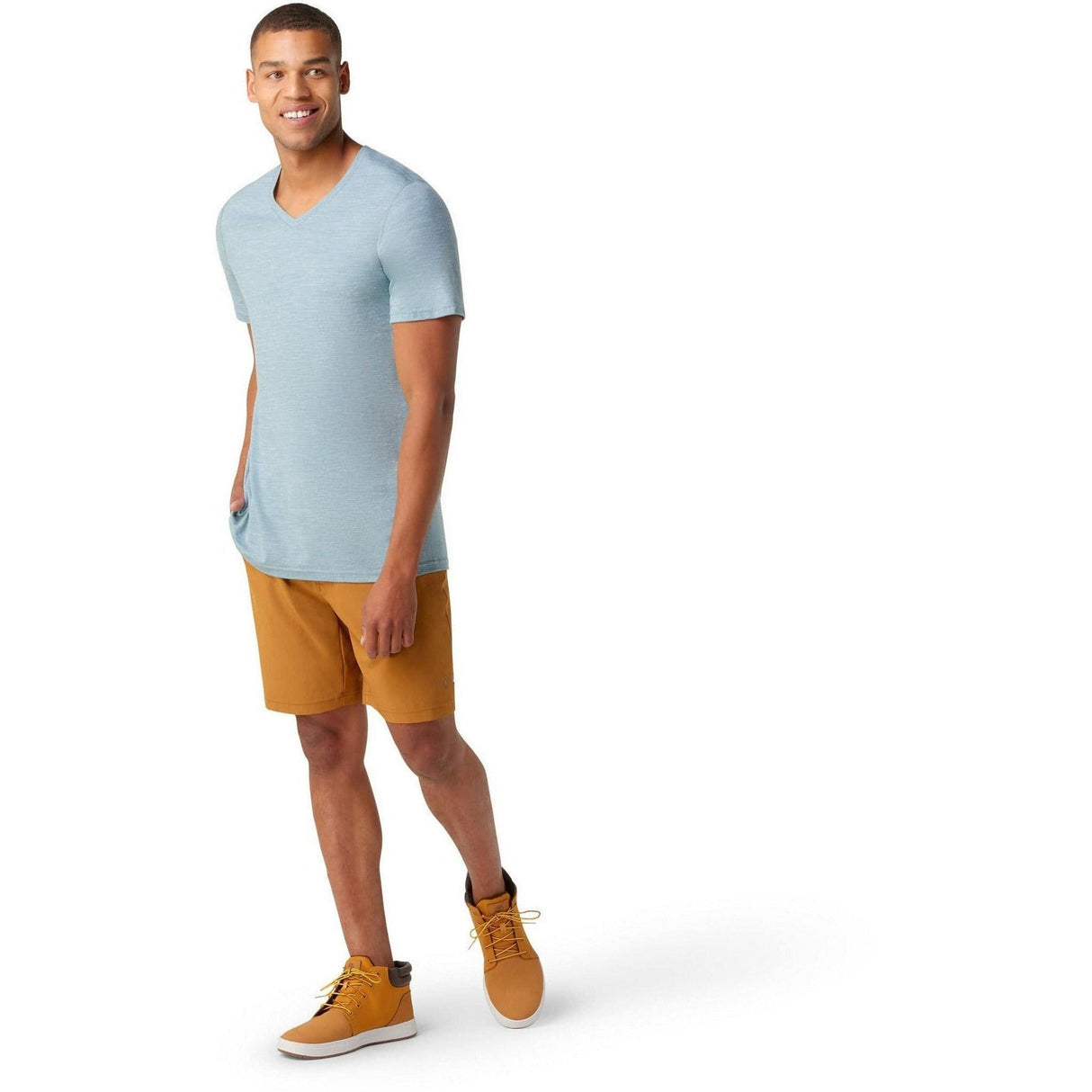 Smartwool Mens Merino Hemp Blend Short-Sleeve V-Neck Tee  - 