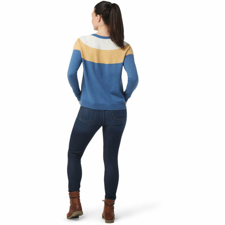 Smartwool Womens Edgewood Colorblock Crew Sweater  - 