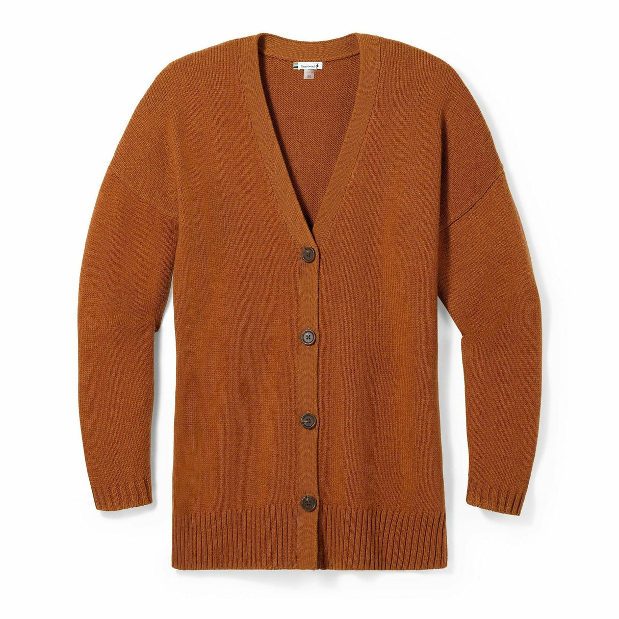 Smartwool Womens Cozy Lodge Boyfriend Cardigan  -  Small / Acorn Heather