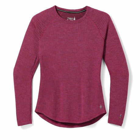 Smartwool Womens Thermal Merino Rib Crew - Clearance  -  X-Small / Festive Fuchsia Heather