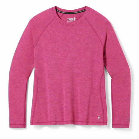 Smartwool Womens Classic Thermal Merino Base Layer Crew Plus  -  1X / Festive Fuchsia Heather