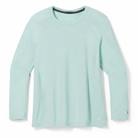 Smartwool Womens Classic Thermal Merino Base Layer Crew Plus  -  1X / Bleached Aqua Heather