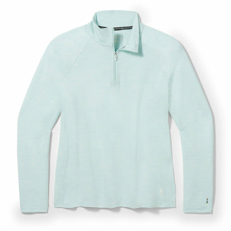 Smartwool Womens Classic Thermal Merino Base Layer 1/4 Zip Plus - Clearance  -  1X / Bleached Aqua Heather