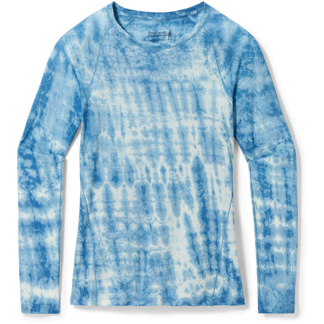 Smartwool Womens Classic All-Season Merino Plant-Based Dye Base Layer Long-Sleeve  -  X-Small / Light Indigo Tie Dye