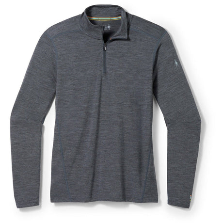 Smartwool Mens Classic All-Season Merino Base Layer 1/4 Zip - Clearance  -  Small / Iron Heather