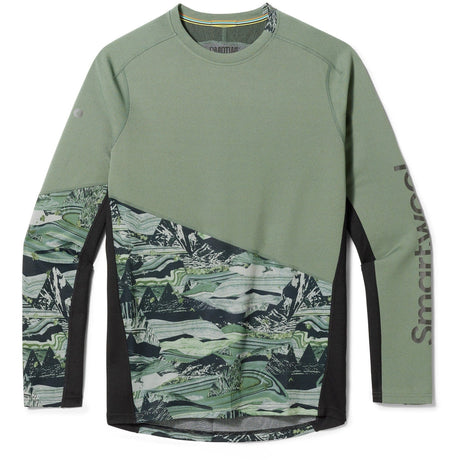 Smartwool Mens Mountain Bike Long Sleeve Jersey  -  Large / Sage Marble Giants Print