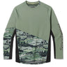 Smartwool Mens Mountain Bike Long Sleeve Jersey  -  Large / Sage Marble Giants Print