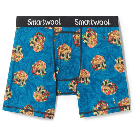 Smartwool Mens Merino Print Boxer Brief  -  Small / Jaime Molina Laguna Blue Print