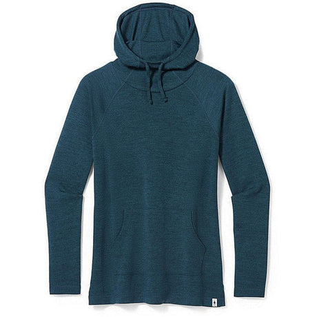 Smartwool Womens Thermal Merino Drape Neck Hoodie  -  Small / Twilight Blue Heather