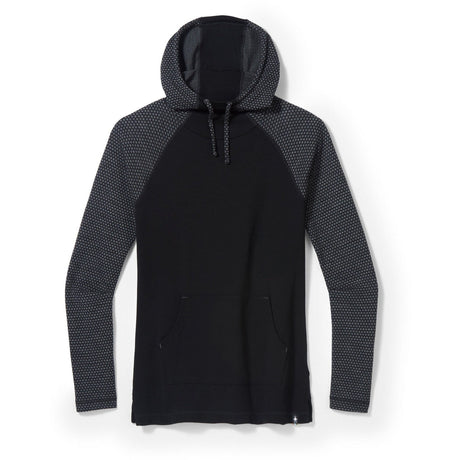 Smartwool Womens Thermal Merino Drape Neck Hoodie  -  Small / Black Dot