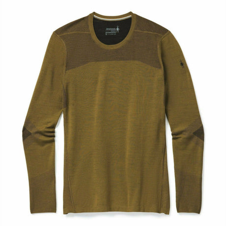 Smartwool Mens Intraknit Thermal Merino Base Layer Crew  -  Large / Military Olive/Black