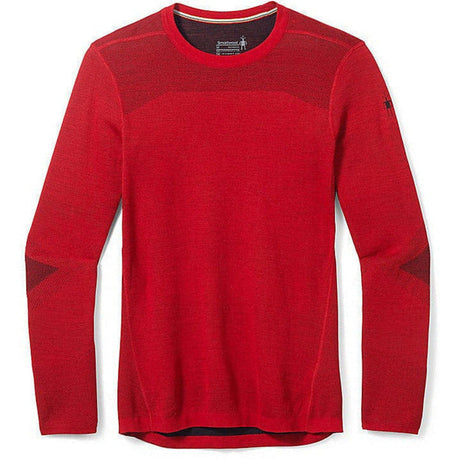 Smartwool Mens Intraknit Thermal Merino Base Layer Crew  -  Medium / Rhythmic Red